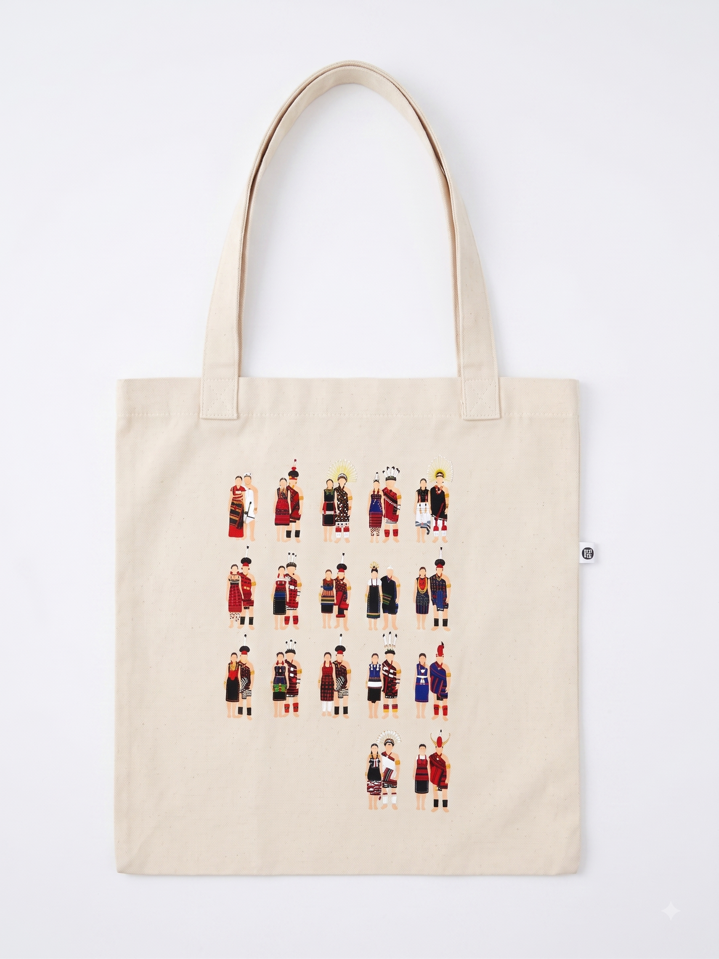 Nagaland Design Tote Bag (White)