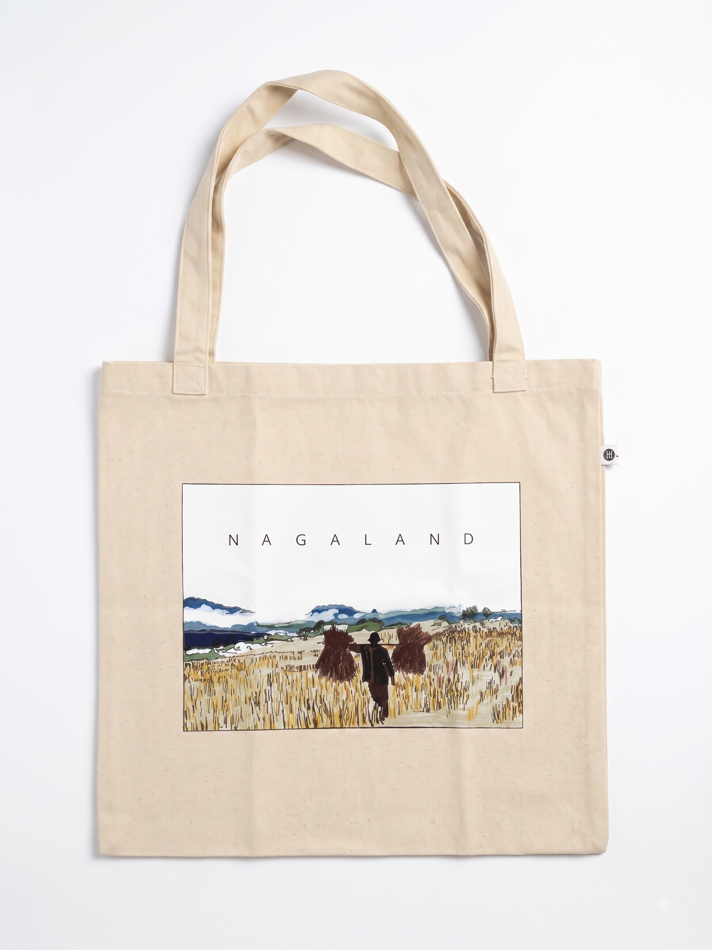 Naga Man in Field Tote Bag (White)